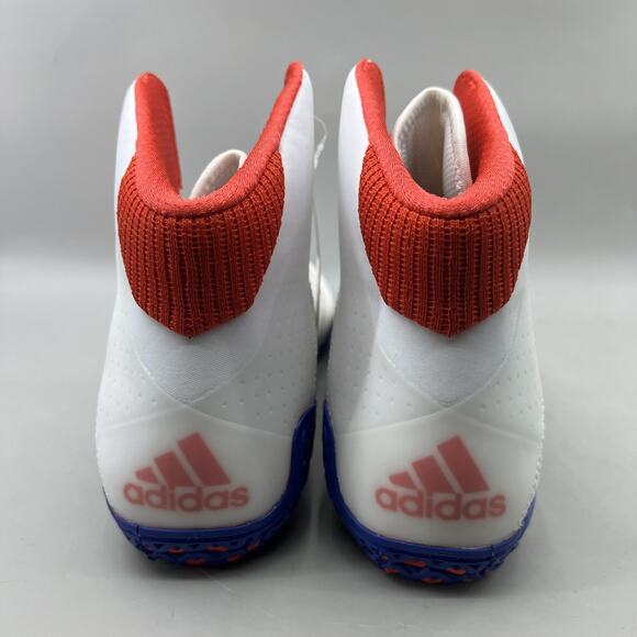 Adidas Mat Wizard 4 Wrestling Shoes Men Size 9.5 White Blue High Grip Sneakers main image 7